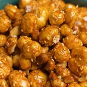 Sweet jaggery coated makhana